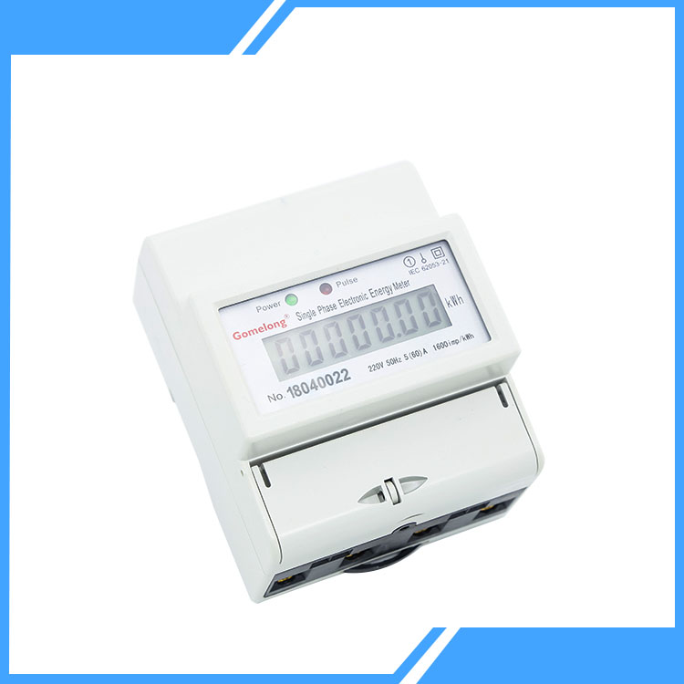 4P Din Rail Racchiudere Kwh Energy Meter 380v